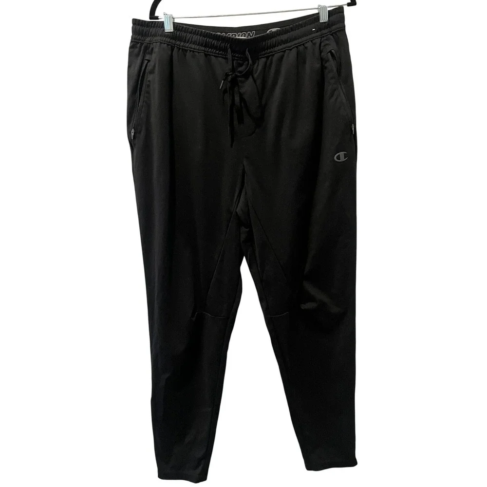 Champion Mens Black Athletic Jogger track Pants Medium athleisure‎ sporty gym